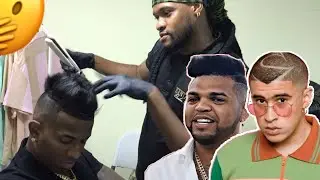 Santana barber shop Stilista de los ARTISTAS Bad Bunny, El Mayor Clasico, Crazy Desing, Musicologo