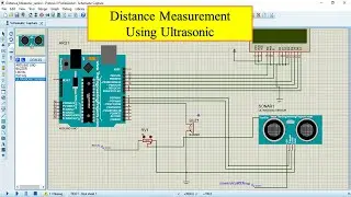 Distance Measurement Using Ultrasonic Sensor in Proteus
