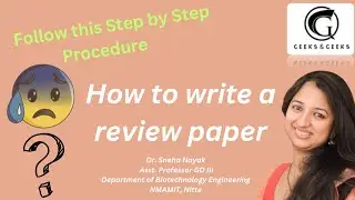 How to write a review - Dr. Sneha Nayak