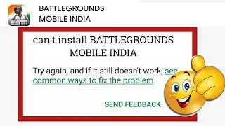 Playstore can't install battlegrounds mobile india fix 👍