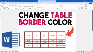 How To Change Table Line Color in Microsoft Word | Change Table Border Color