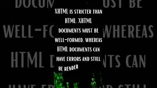 Difference between HTML and XHTML 