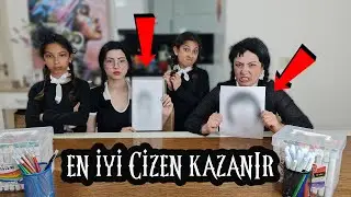 GERÇEK WEDNESDAY ADDAMS VE SAHTE WEDNESDAY ADDAMS  | EN İYİ ÇİZEN KAZANIR | EYLÜL LAL