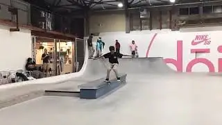 Halfcab heel nose slide at nike sb dojo skatepark japan