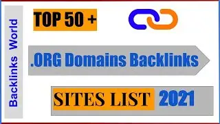 Top 50+ .ORG Domains Backlinks website list  🔥 .ORG Website  🔥 OFF -Page SEO