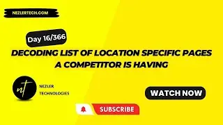 Day 16/366  Decoding list of location specific pages a competitor is having.