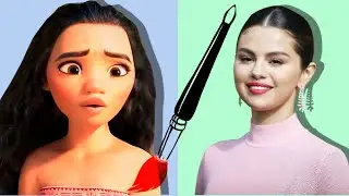 I repainted moana till she looked like selena Gomez