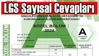 2024 LGS Sayısal Cevaplar