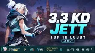 Learn How to Play Jett Like a PRO | TOP 10 Lobby | FULL COMMS
