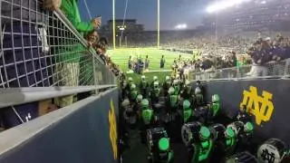 Notre Dame Band Entrance