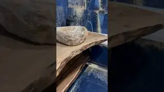 Тумба из слэбов под раковину / slab