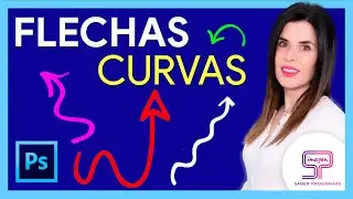 🔵 Dibujar FLECHAS CURVAS en Photoshop con TRAZO HOMOGÉNEO [ principiantes ]