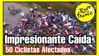 Terrible Caida 🇫🇷 TOUR DE FRANCIA 2021 🇫🇷 Un AFICIONADO causó el accidente