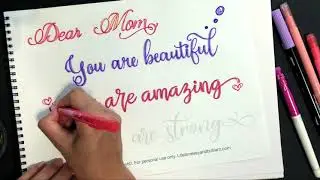 Mother's Day Hand Lettering Worksheet - How to Use and Decorate