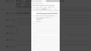 2.96 Python program to read entire text file? #pythontutorial #coding