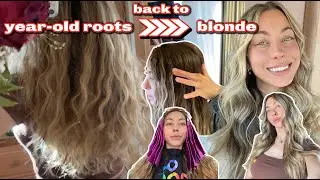 Getting my hair done..... after a year ☆ going my blondest yet vlog