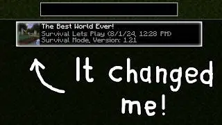 I started a VANILLA MINECRAFT WORLD and it CHANGED MY LIFE!!!