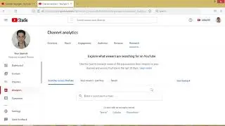 youtube studio new update 2022 (research tab on youtube added ) in hindi