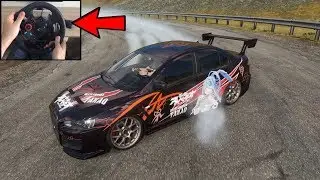Forza Horizon 4 - drifting on Mitsubishi Lancer Evolution X GSR (Logitech G29 steering wheel)
