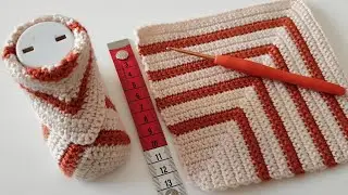 💯👌super Easy crochet baby shoes pattern for beginners - How to crochet a baby shoes - Knit shoes