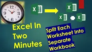 How To Split Excel Single Workbook To Multiple Excel Files | Split Data In Excel | Excel Tips