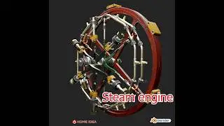 6 Cylinder Radial Steam Engine