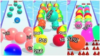 Ball Run 2048💘🔥👩‍❤️‍👨🏀😻 Very Satisfying And Relaxing ASMR Sound Gameplay #stmkgaming #gameplay