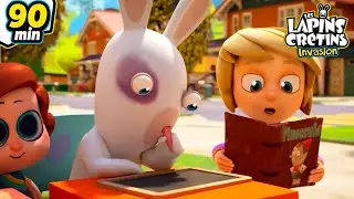 Les Lapins passent le Brevet ! | Les Lapins Crétins Invasion🐰 | 90 Min | Dessins animés