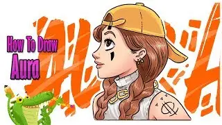 How To Draw Aura fortnite step by step
