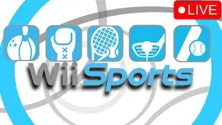 Playing all five Wii Sports but, blindfolded🔴LIVE
