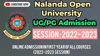 How to fill NOU Admission Form 2022 l Nalanda Open University UG & PG Admission Online Form 2022 l