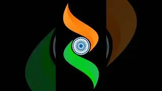 India Flag Black Screen Design 