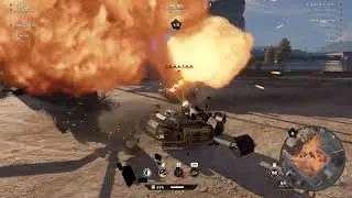 Crossout PvP: one wheel finish