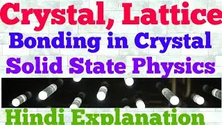crystal, lattice, bonding in crystal (hindi)