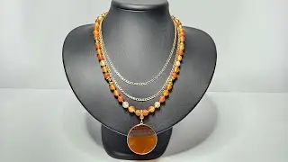 Сердолик в украшениях, процесс создания и результат. МК.