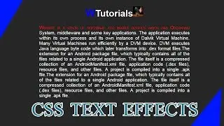 Pseudo Elements Text Effects / w tutorials