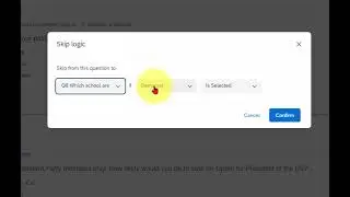 Qualtrics - Adding Skip Logic to a Survey Question