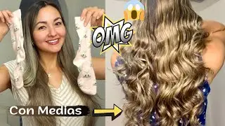 ONDAS SIN CALOR.😱 RIZOS CON MEDIAS. HEATLESS CURLS.TIPS PARA QUE TE QUEDEN BIEN
