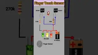 How to make Touch switch Schematic  system #bc547 #regulator #resistors #shorts #tutorial