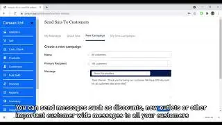 How to Send an SMS Message to all your registered customers