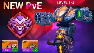 NEW PvE Mode - Killshot Onslaught Event - Level 1 to 4 - Mech Arena Robots