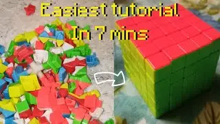 How to assemble a non-magnetic 5x5 Rubik's cube in 7 mins.