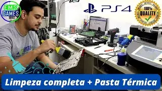 Como fazer LIMPEZA no PS4 com troca da PASTA TÉRMICA | Ps4 fazendo barulho, como limpar? [COMPLETA]