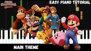 Super Smash Bros: Brawl Main Theme (Easy Piano Tutorial)