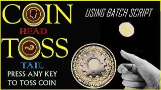 Creating a Coin Toss app implementing the dynamic variable %random% in Batch Script using Ascii art.