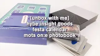 [unbox with me] hybe insight goods, bts festa calendar and mots on:e photobook