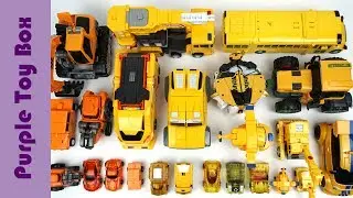 23 Yellow And Orange Transformer Robot Car Toys, Dinosaur Airplane Animal Transformer Toys