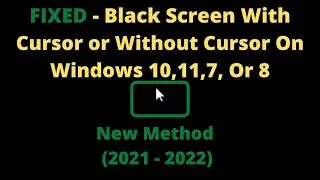 Windows 7 Black Screen With Cursor _ My Computer Is On But Black Screen _ Black Screen Solved.