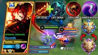 THANKS MOONTON FOR THIS LIFE STEAL + DAMAGE HACK!! | DYRROTH TOP GLOBAL | DYRROTH BEST BUILD 2023