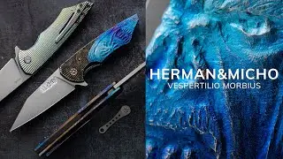 FOLDING KNIFE VESPERTILIO MORBIUS 1 M390 HERMAN PIMPED BY MICHO